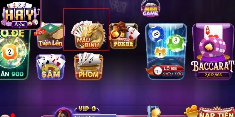Mậu binh Haywin chính là game xập xám